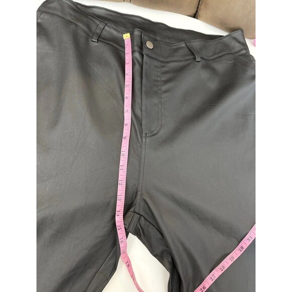 SHEIN Curve Women’s Pant Faux Leather Stretch Black Plus 4XL Skinny Leg - Picture 7 of 12